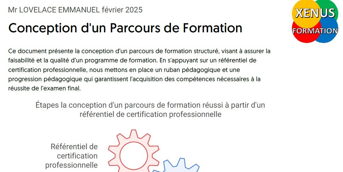 Conception d un parcours de formation