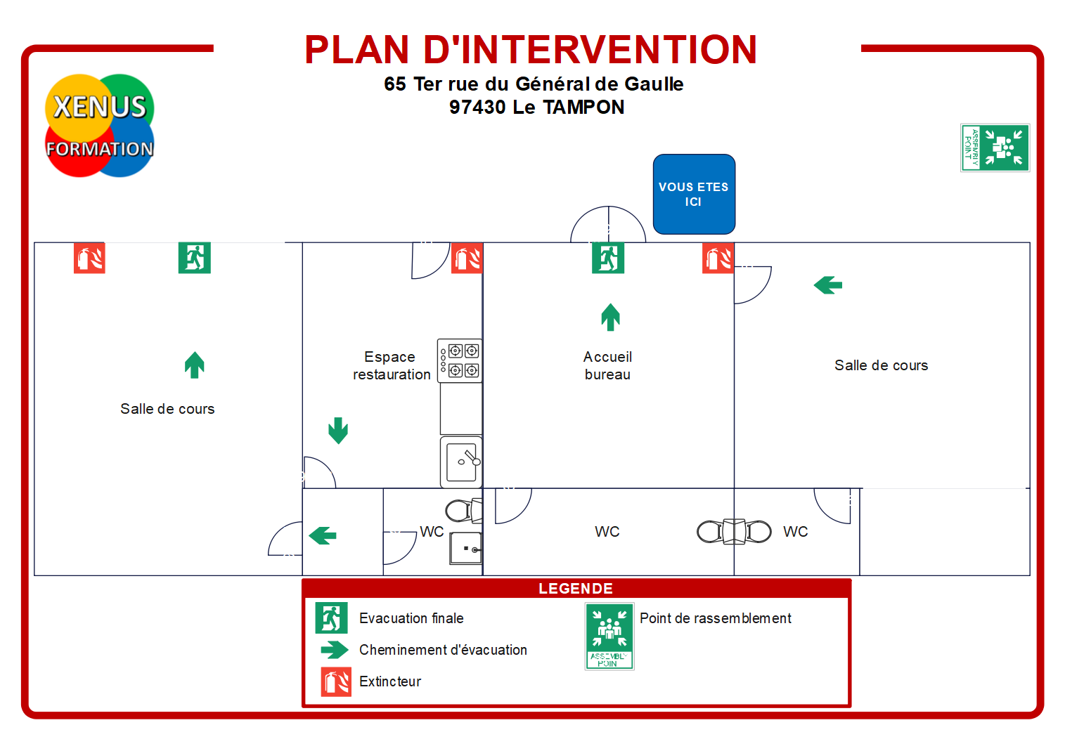 Plan d intervention xenus rue general de gaulle le tampon